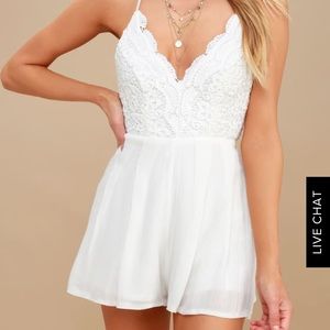 White lace romper